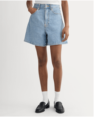 Image | The A-Line Denim Short | Non-Stretch | Light Indigo