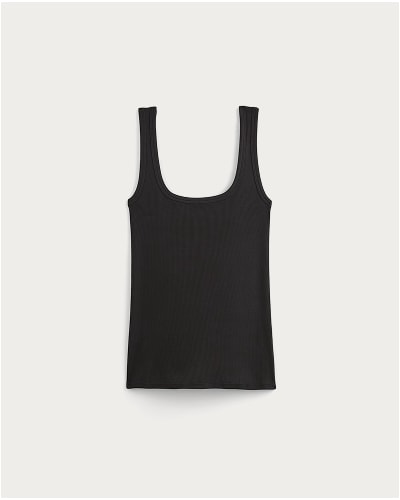 [Image]The Luxe Rib Square-Neck Tank | Black