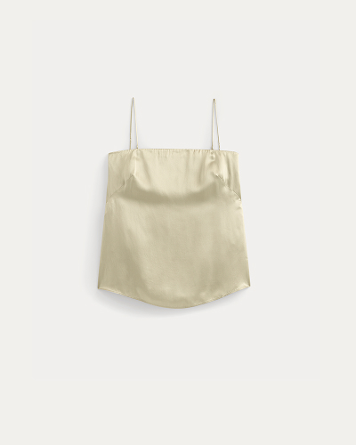 Image | Thin Strap Cami in Silk Charmeuse | Peyote