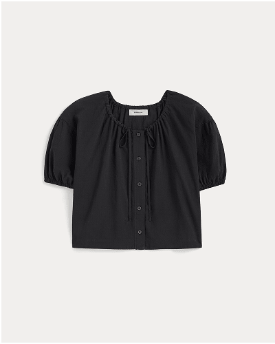 [Image]The Gauze Button-Up | Black