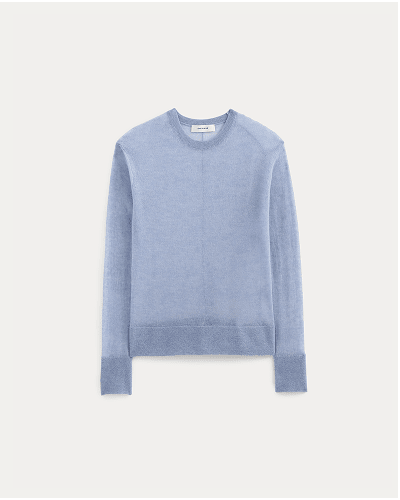 Image | The Air Alpaca™ Relaxed Crew Top  | Soft Blue