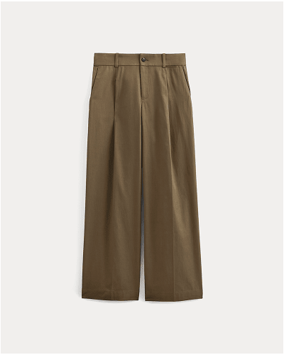 Image | Wide-Leg Trouser in Buttersmooth | Deep Taupe
