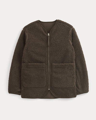 Image | Reversible Teddy Jacket | Coffee Bean