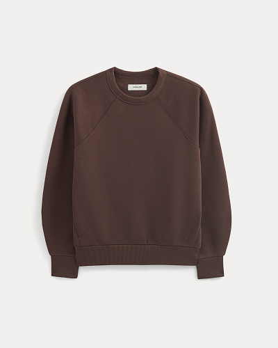 Image | Luxe Fleece Raglan Crewneck | Dark Chocolate