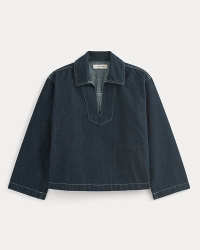 Image | The Cropped Denim Tunic | Tungsten Rinse