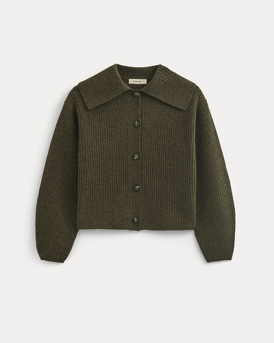 Image | Fisherman Cardigan in Wool Cashmere | Heather Beech