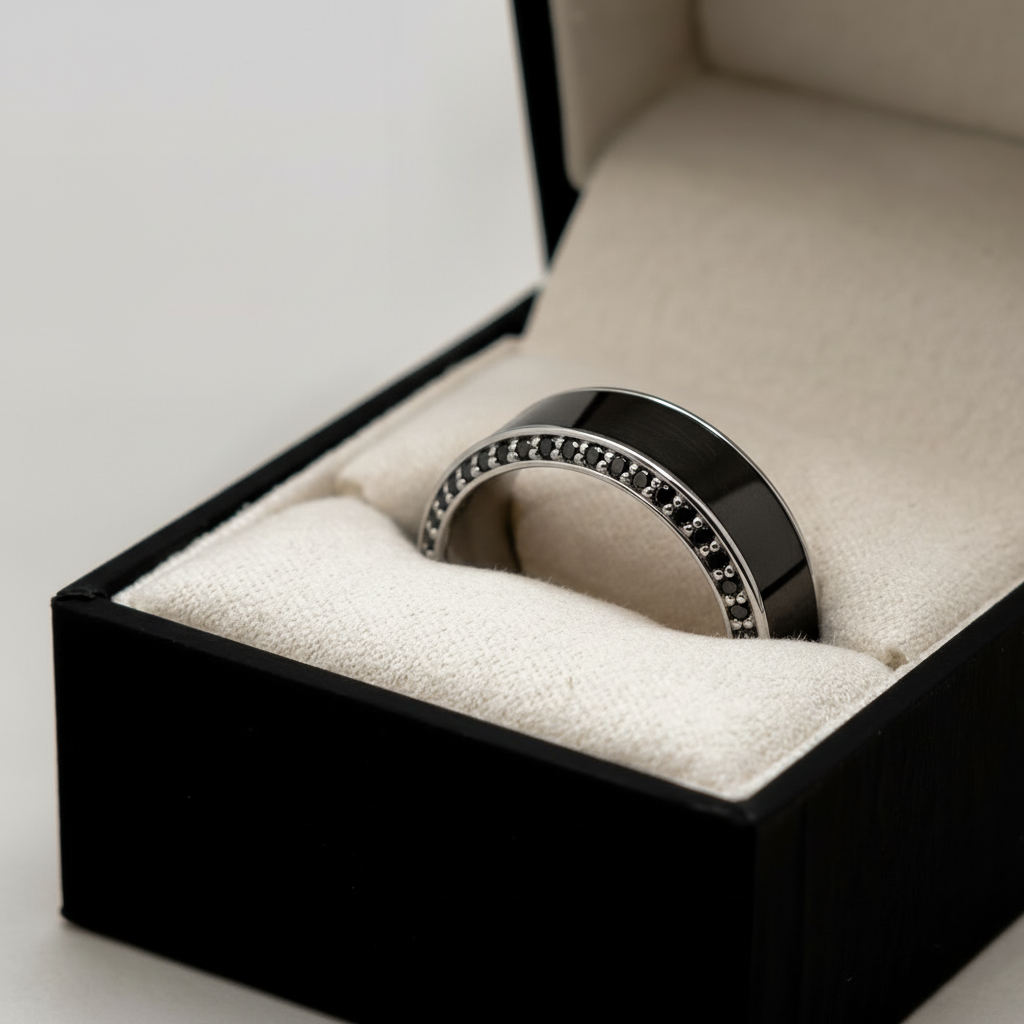 an image of a ring in a box with a white cloth