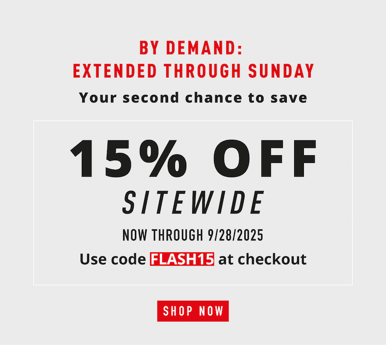 Level Up With Gear That Makes It Easy To Show Up             Stop wasting time. Stop letting your excuses win.                15% OFF Sitewide. Valid 8/15/2025.  Use code FLASH15 at checkout.   SHOP NOW