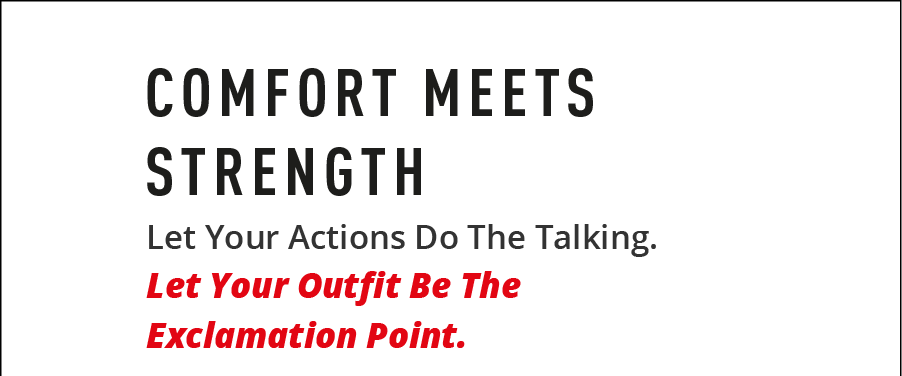 WOLF COMFORT MEETS STRENGTH Let Your Actions Do The Talking.  Less Your Outfit Be The Exclamation Point.