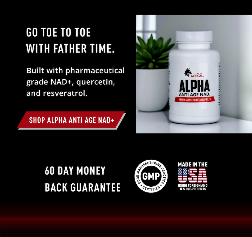 Go toe to toe with father time. Built with pharmaceutical-grade NAD+, quercetin, and resveratrol.      Shop Alpha Anti Age NAD+         60 Day Money Back Guarantee