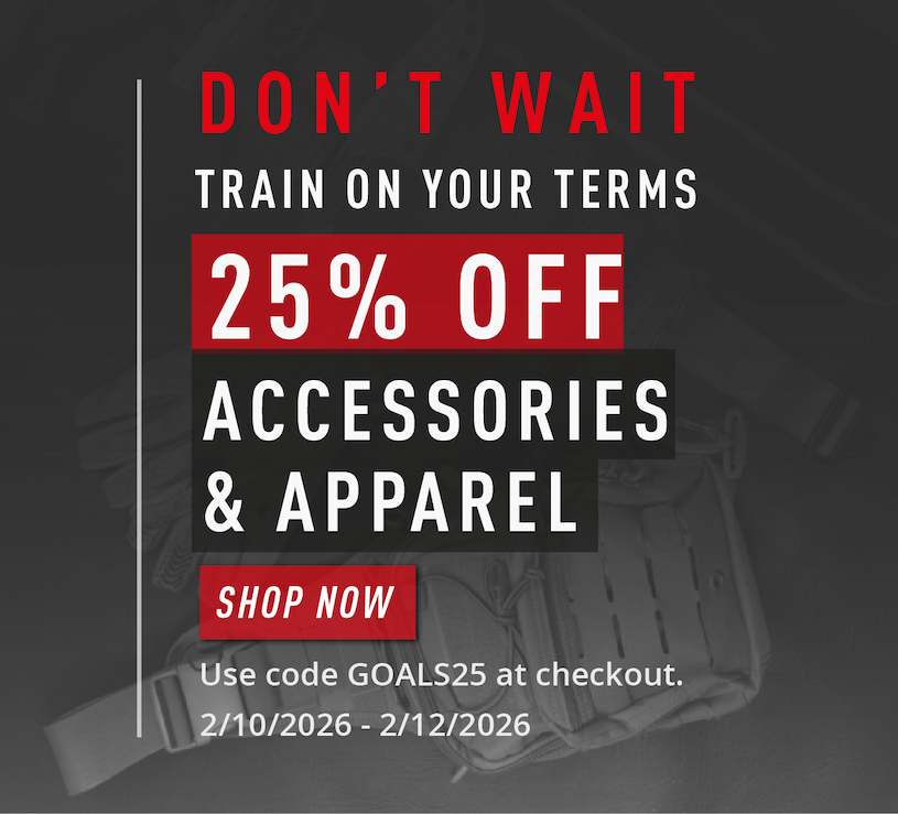 Don't wait. Train on your terms.  25% OFF ACCESSORIES & APPAREL  SHOP NOW  Use code GOALS25 at checkout. 2/10/2026 – 2/12/2026