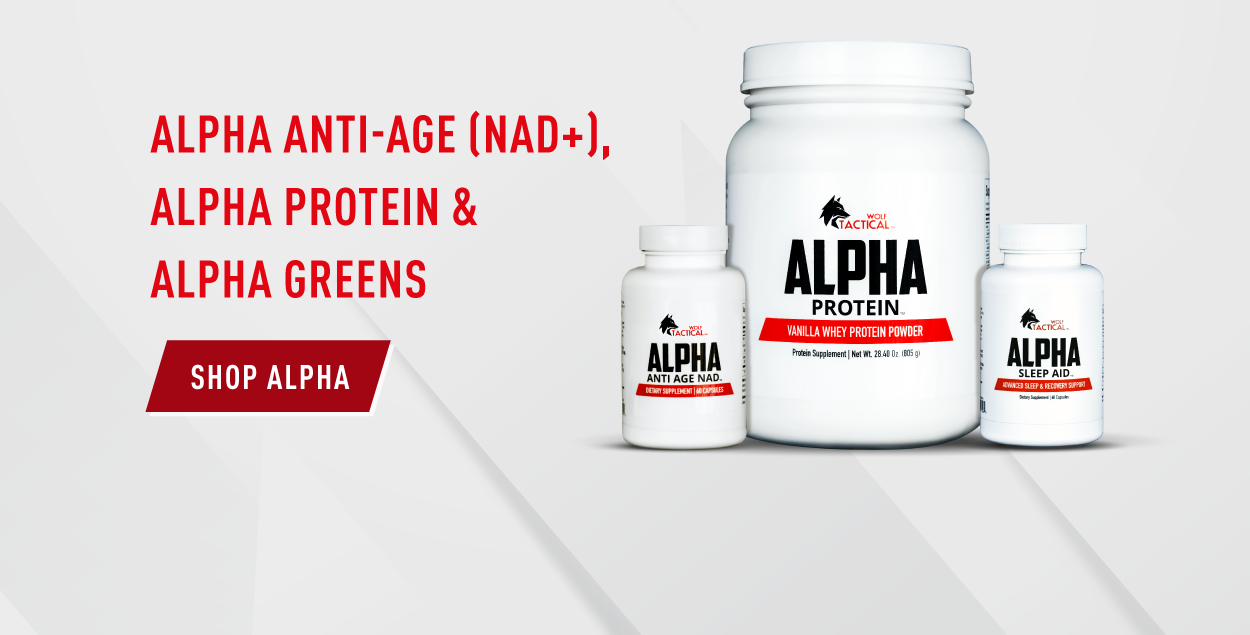 Alpha Anti-Age (NAD+), Alpha Protein & Alpha Greens                     SHOP ALPHA