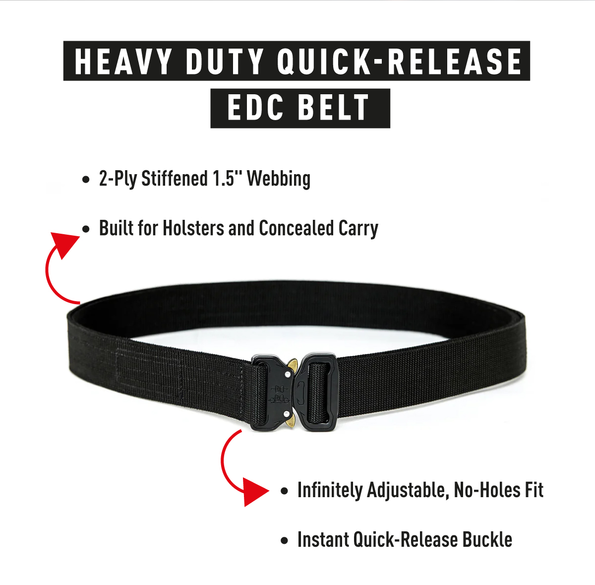 HEAVY DUTY QUICK-RELEASE EDC BELT