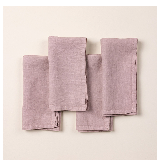 Purple linen napkins