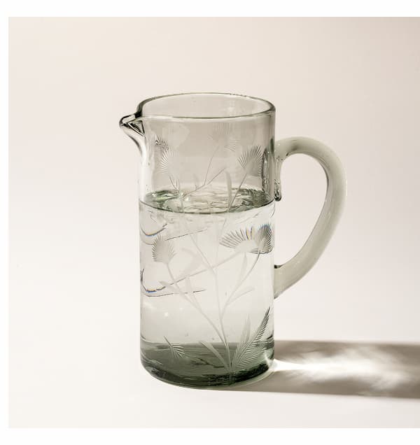 Etched Thistle Pitcher