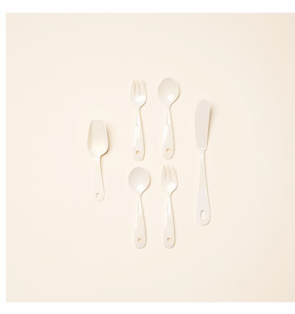 Japanese Enamel Bitty Serving Tools