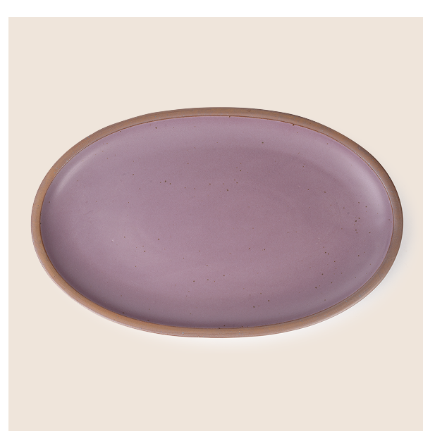 Oval Platter in Prune