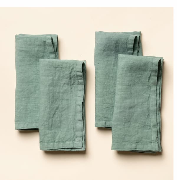 Linen Napkins in Lagoon