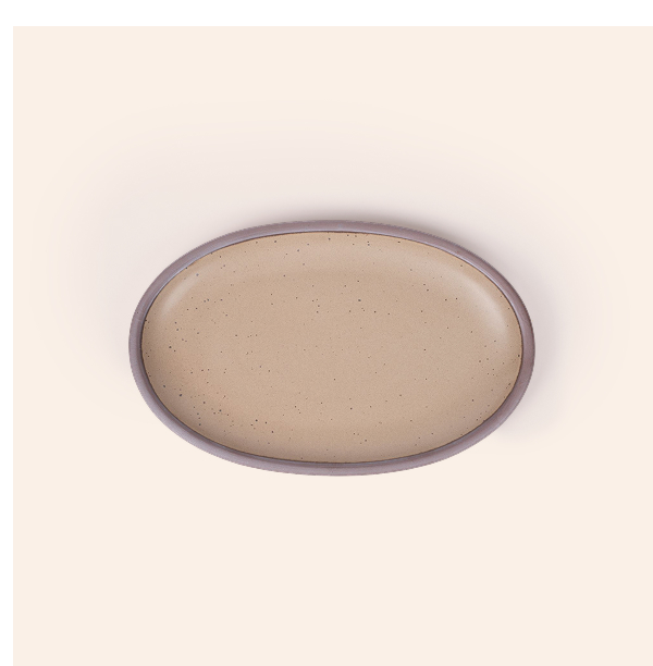 Medium Oval Platter in Morel