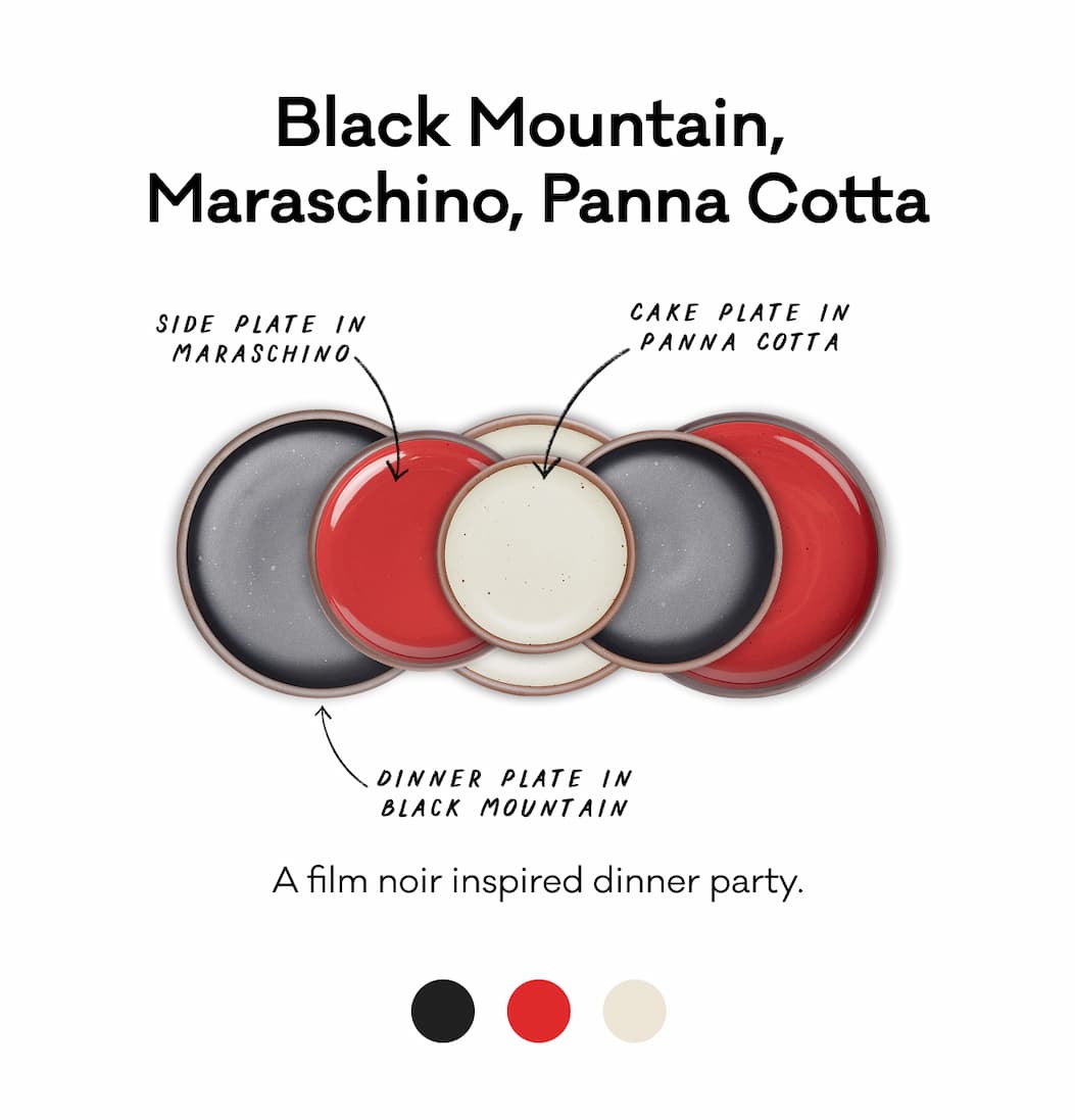 Black Mountain,  Maraschino, Panna Cotta - A film noir inspired dinner party.