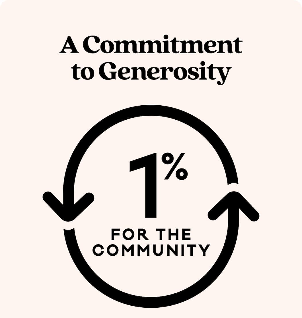 A Commitment to Generosity: 1% for the Community