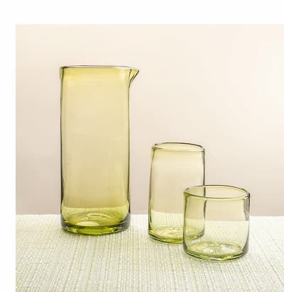 Hand Blown Glass in Peridot Hand Blown Glass in Peridot