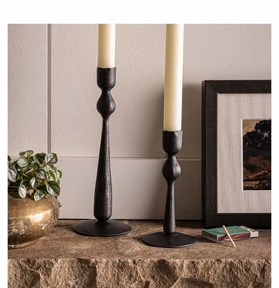 Ball Forged Iron Candle Holder