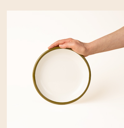 Enamel Plate in Chive