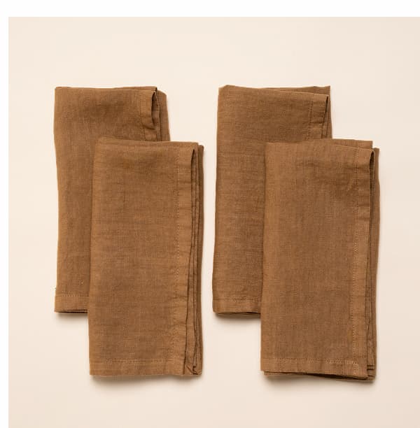 Linen Napkins in Russet