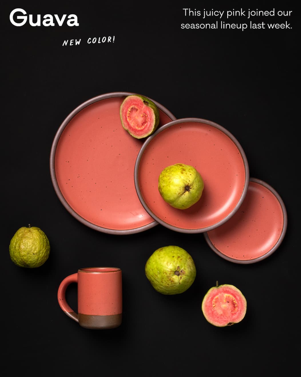 Guava - New Color! This juicy pink joined our seasonal lineup last week. Guava - New Color! This juicy pink joined our seasonal lineup last week.