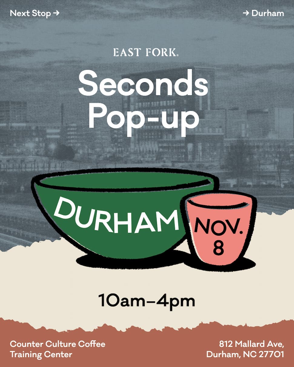 Seconds Pop-up - Durham, Nov. 8 10am-4pm. Seconds Pop-up - Durham, Nov. 8 10am-4pm.