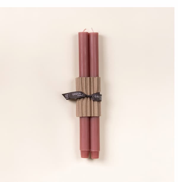 Beeswax Church Tapers in Thistle