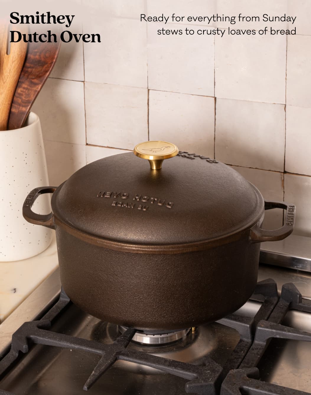 Smithey Dutch Oven - Ready for everything from Sunday stews to crusty loaves of bread