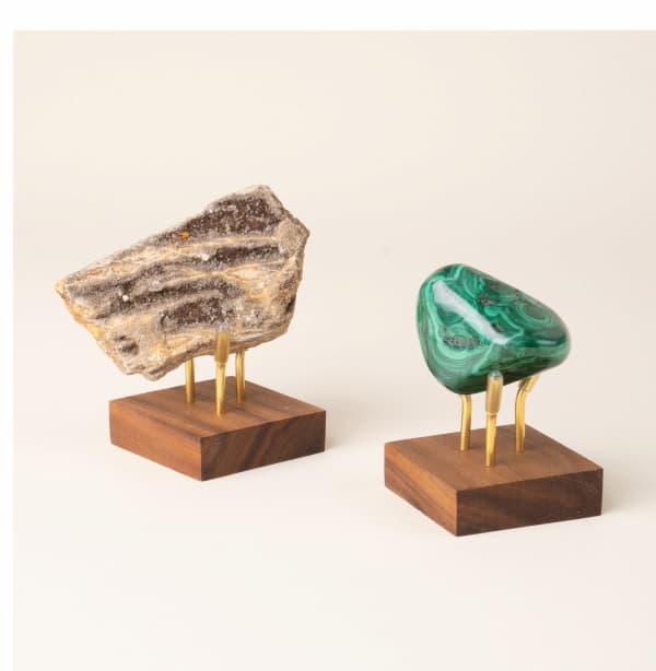 Malachite and Petrified Wood