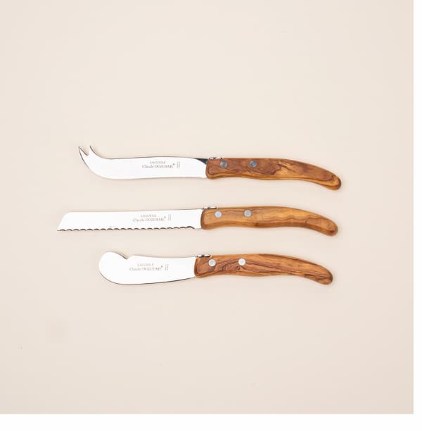 Olive wood cheese knives