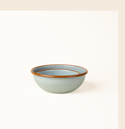 Enamel Bowl in Robin