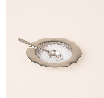 Pewter Salt Dish & Spoon
