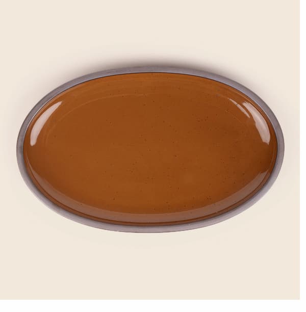 Oval Platter in Sepia