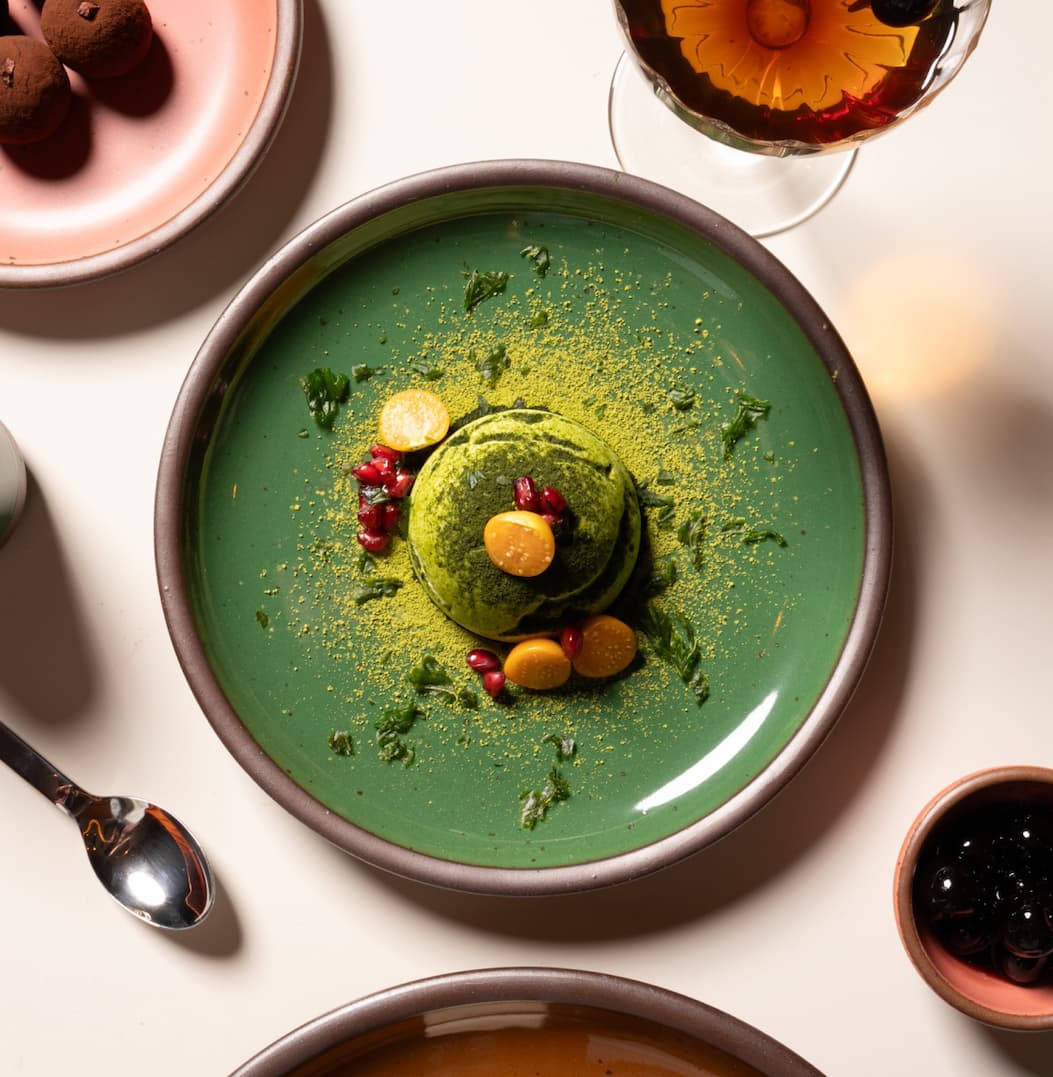 Side Plate in Malachite