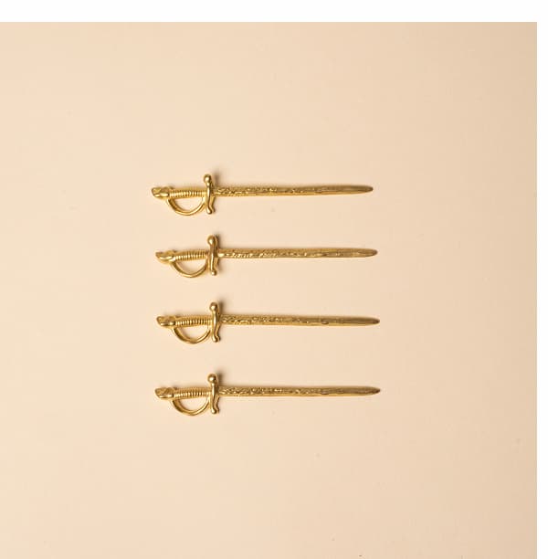 Brass Sword Martini Picks