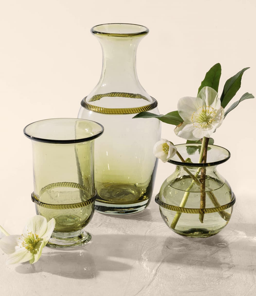 Banded Glass Vase