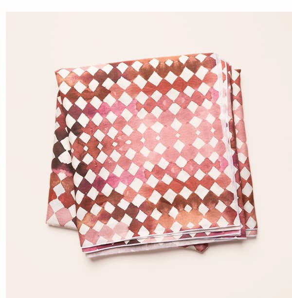 Watercolor Diamonds Table Linens