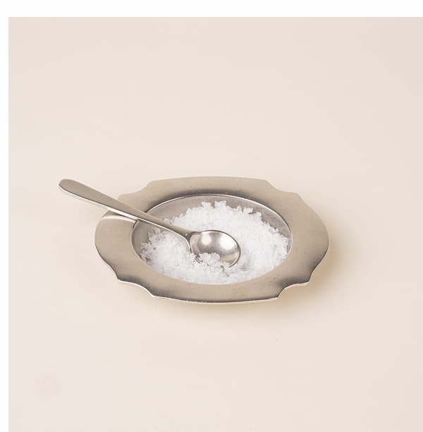 Pewter Salt Dish & Spoon