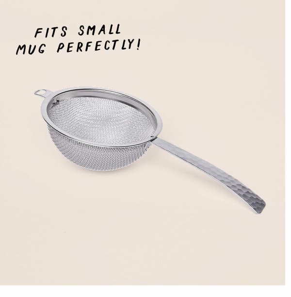 Hammered steel strainer