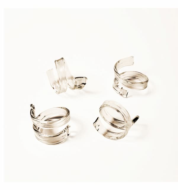 Glass Twist Napkin Rings