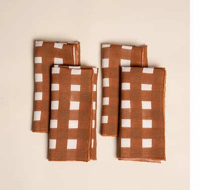 Crosshatch Linen Napkins