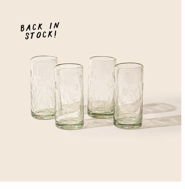 Etched Thistle Glassware