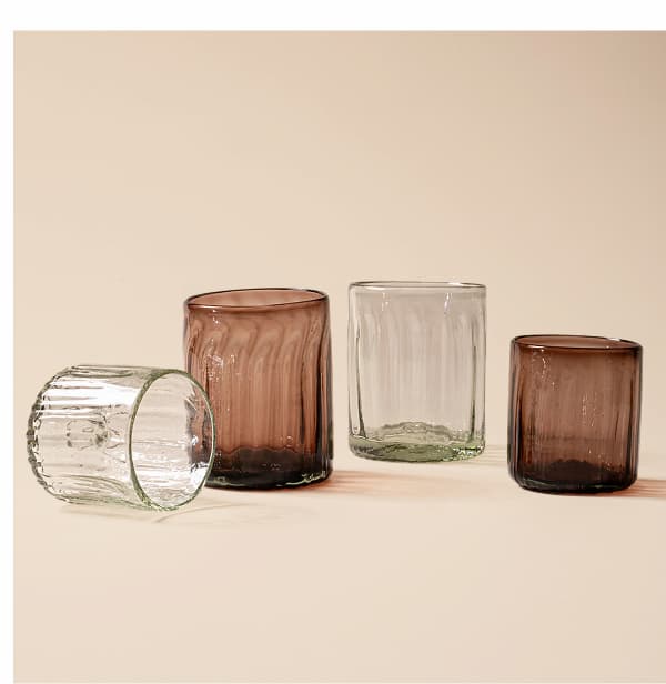 Rippled Recycled Glassware