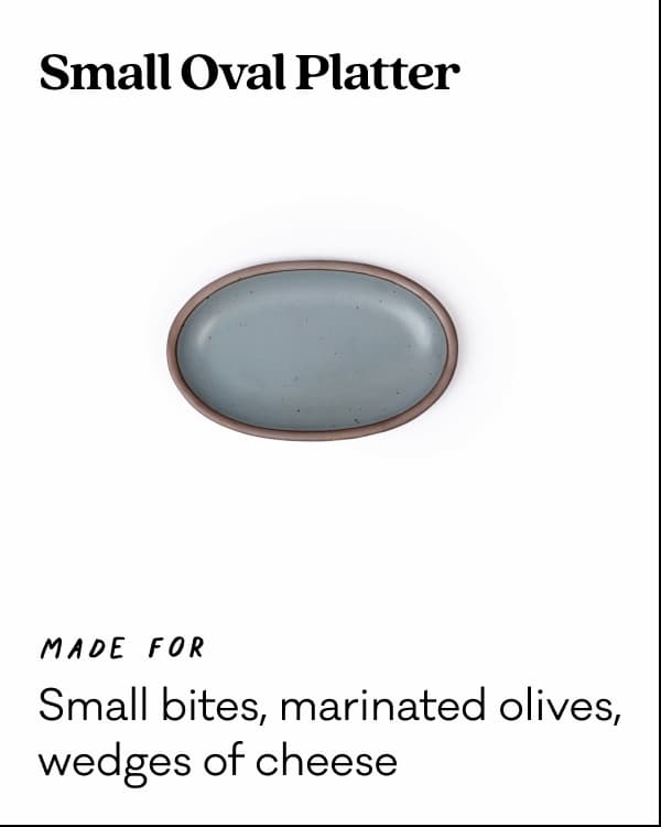 Small Oval Platter - Made for Small bites, marinated olives, wedges of cheese