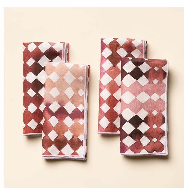 Watercolor Diamond Linens